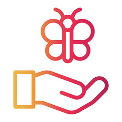 charity Line Gradient Icon
