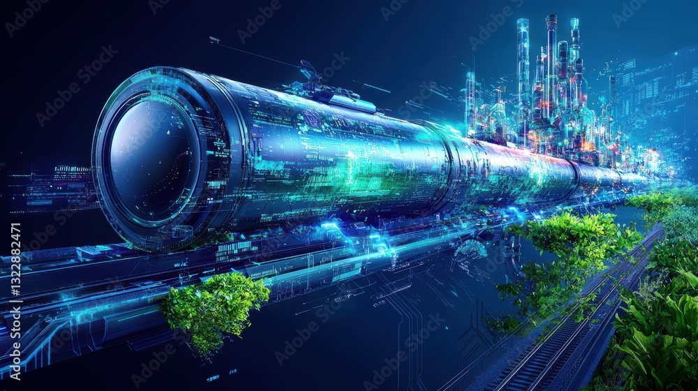 Aufkleber data engineer workload infographic concept. visionary digital landscape a futuristic infographic of 