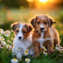 子犬と春