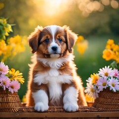 子犬と春