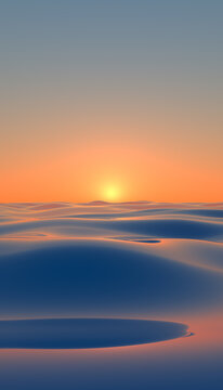 Sunrise Over Serene Waves