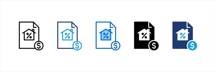 Mortage Multi Style Icon Set