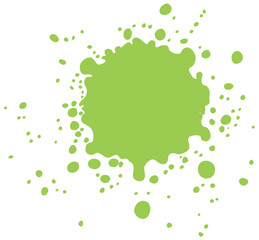 Vibrant Green Paint Splash Vector