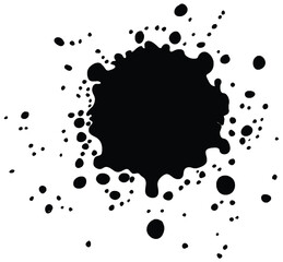 Abstract Ink Splatter Vector Art