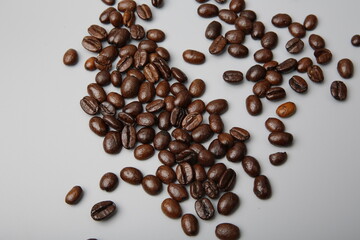 coffee beans on white background