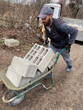 Building a septic tank.