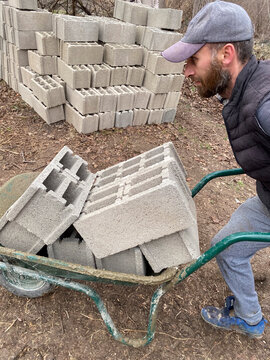 Building a septic tank.