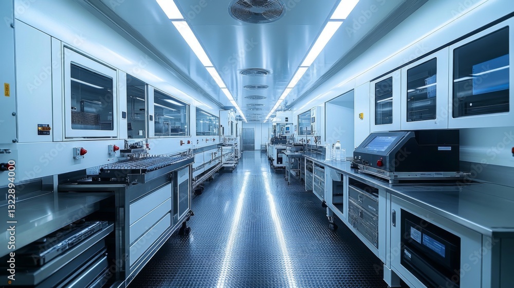 Poster a modern manufacturing facility features advanced automation equipment for steel and aluminum proces