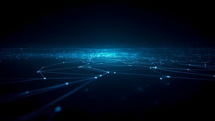 Digital Network Web: a complex structure of interconnected points, digital art, created