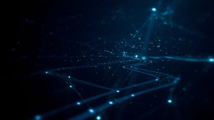 Digital Network Web: a complex structure of interconnected points, digital art, created