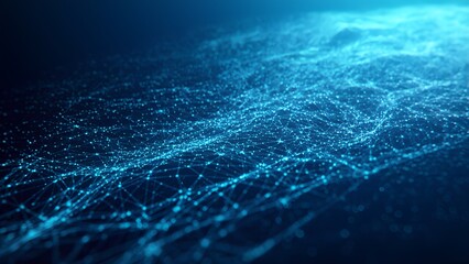 Digital Network Web: a complex structure of interconnected points, digital art, created