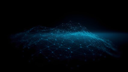 Digital Network Web: a complex structure of interconnected points, digital art, created