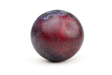 Fototapeta premium Isolated fresh plum offering vibrant color rich detail standing out against pure white background closeup