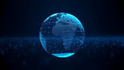 Digital Network Web: a complex structure of interconnected points, digital art, created