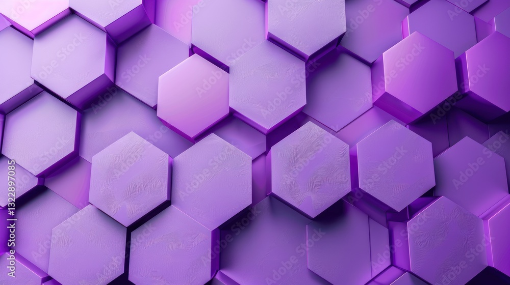 Poster vibrant purple hexagonal pattern creating a modern backdrop