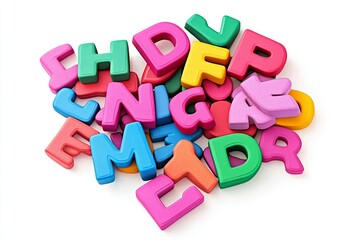 Cute alphabet. Letters and words. Learn to read. Isolated