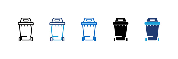 Trash Multi Style Icon Set