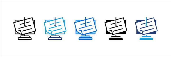 Paper Holder Multi Style Icon Set