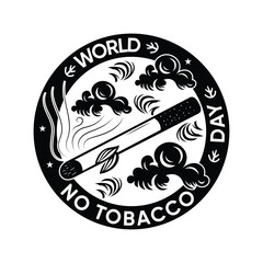 World No Tobacco Day Silhouette Design