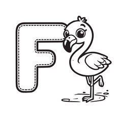 Alphabet coloring page. coloring page for kids.