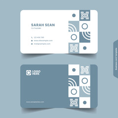 Corporate Business Card Design Blue Themed