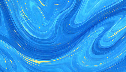 Abstract blue and gold marble texture background.  Perfect for design projects needing a luxurious, elegant feel.