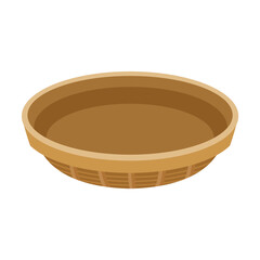 Empty brown basket design element.