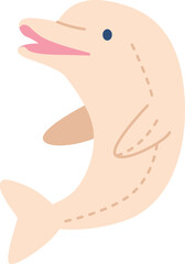 Dolphin plush toy vector illustration