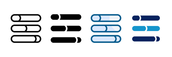 Obraz premium Progress Bar Icon Set Multiple Style Collection