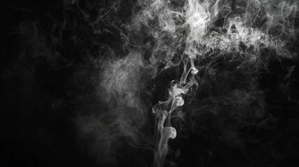 Abstract Smoke Clouds on Dark Background