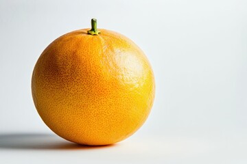 Radiant Citrus Delight Close up of a Bright Orange Fruit Against a Seamless Plain Backdrop