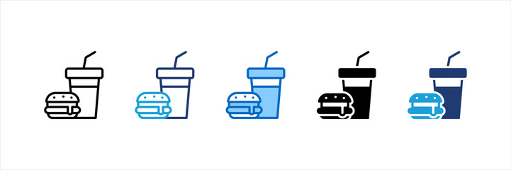 Fast Food Multi Style Icon Set