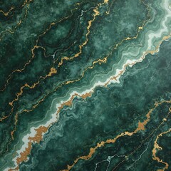 A natural green marble texture with soft white and gold veins, resembling emerald stone, polished and detailed