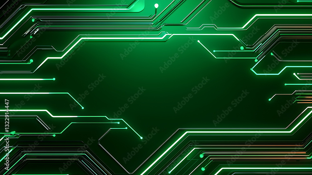 Poster exploring futuristic circuit patterns digital realm graphic design abstract environment close-up vie