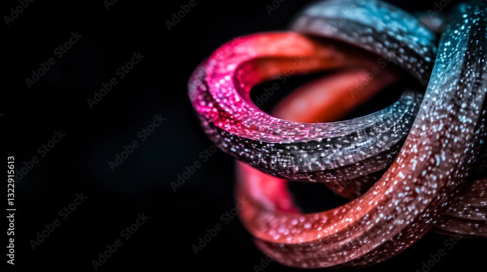 Poster abstract 3d torus swirling gradient fluid movement high resolution image