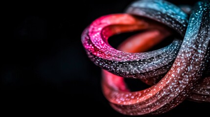 Obraz premium Abstract 3D Torus Swirling Gradient Fluid Movement High Resolution Image