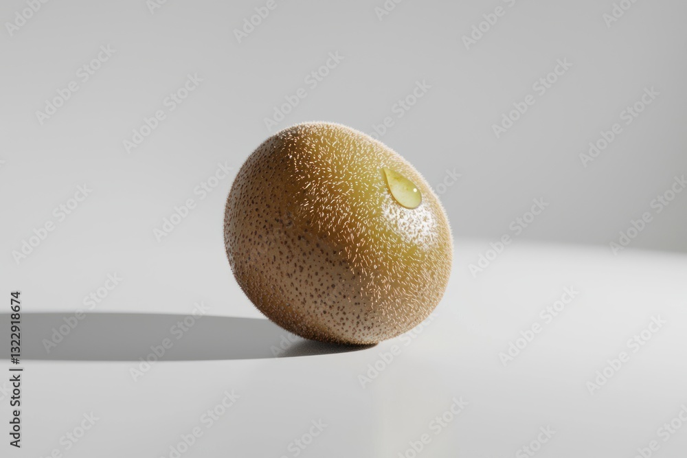 Aufkleber fresh kiwi with a small water drop in studio light on clean background smooth shadow simple fruit sc