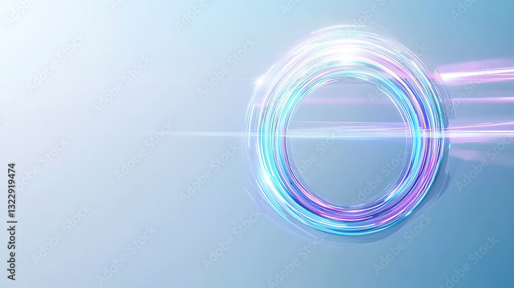 Aufkleber dynamic light ring animation digital space graphic design modern environment abstract viewpoint visu