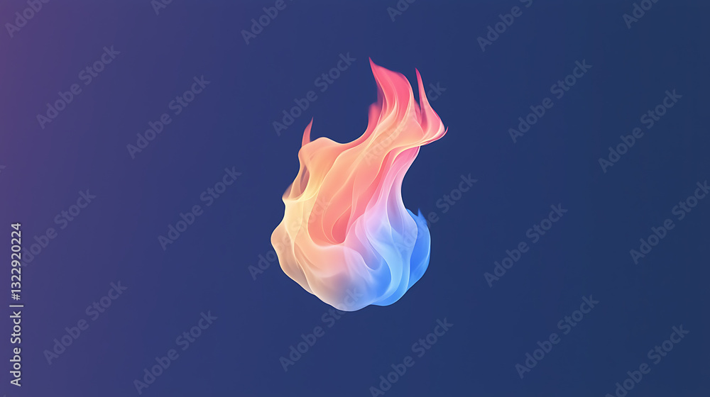 Poster dynamic flame animation digital art abstract background creative environment eye-catching perspectiv