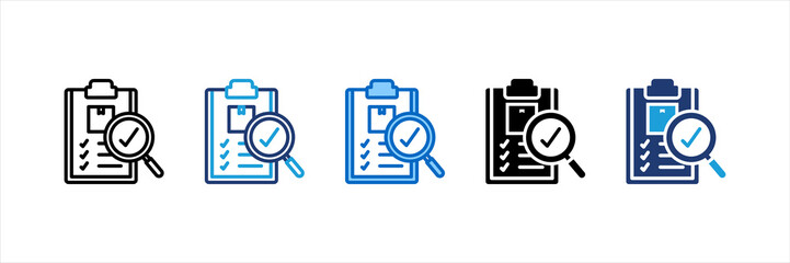 Quality Control Multi Style Icon Set