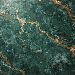 A natural green marble texture with soft white and gold veins, resembling emerald stone