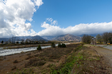 Historic old road “Salt Road” which is also a long distance hiking course and its surroundings
