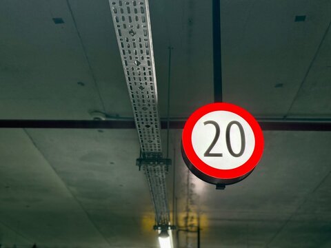 warning signs in parking garage