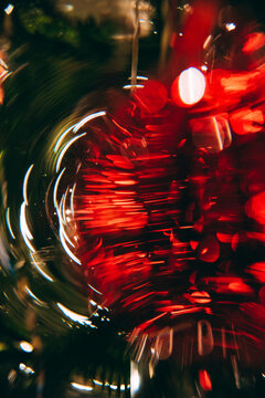 Swirling red liquid creates an abstract artistic effect