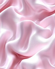 Obraz premium Soft Luxury 3D Pastel Seamless Patterns Smooth pink satin fabric texture close-up.