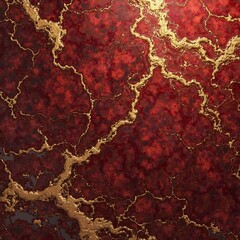 A stunning red marble texture with deep crimson and gold streaks