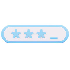 Obraz premium Security password login page representing secure data privacy protection icon 3d render illustration image