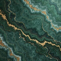 A natural green marble texture with soft white and gold veins