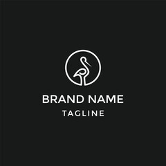 logo stork outline premium logo. Stork logo