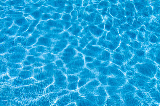 Clear blue pool waters